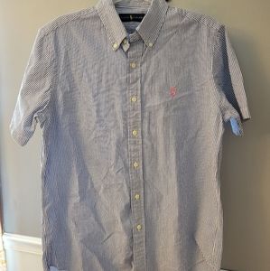Ralph Lauren seersucker button down short sleeve